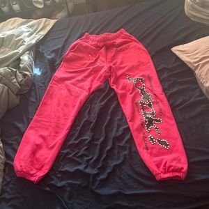 SP5ER PINK SWEATPANTS SIZE MEDIUM